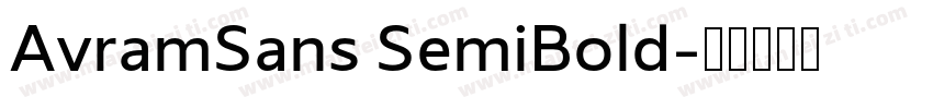 AvramSans SemiBold字体转换
